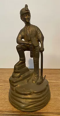 Vintage Gold/Coal Mining Engineer Metal Brass 7  Statue • $175