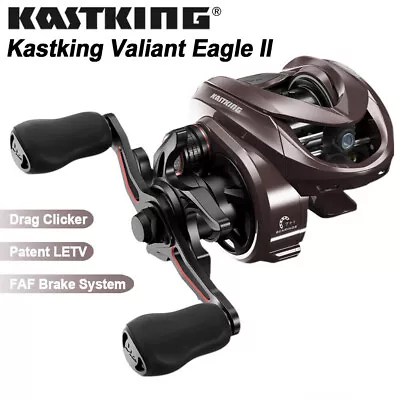 Kastking Valiant Eagle II Fishing Baitcasting Reel Bait Finesse System Reel Set • £105.19
