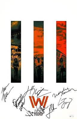 Westworld Cast Signed Autograph 11X17 Poster 8 Autos Wood Aaron Paul Newton JSA • $499.99