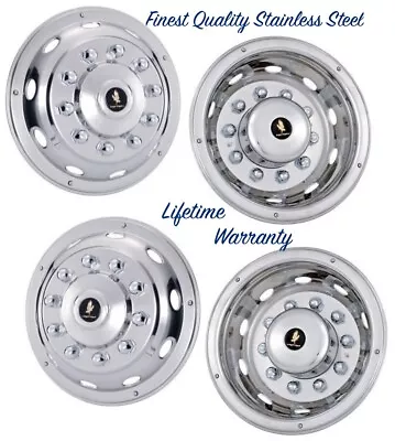 22.5 Universal Wheel Simulator Hubcaps 10 Lug Rv Semi Truck Bus -shallow Rears © • $470.83