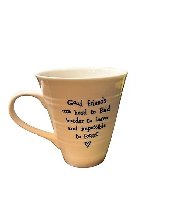 East Of India Porcelain Mug. VGC. Happiness Mug. Friends Gift. Friendship Words • £6