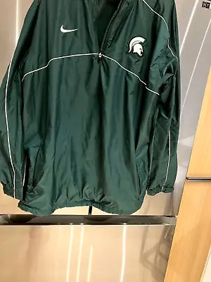 Michigan State  University Nike Green  Half Zip Up Jacket Men's Adult  XL • $26.79