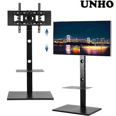 UNHO TV Floor Stand For 32  To 65  Flat Panel LED LCD Screens Height Adjustable • £58.92