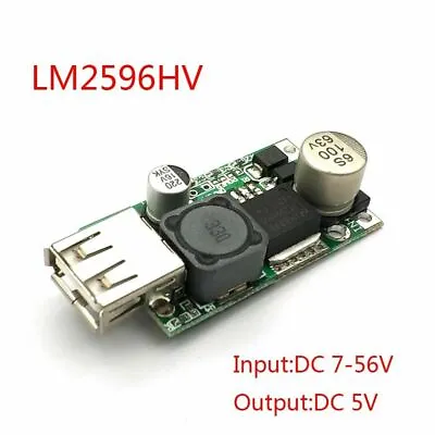 LM2596HV 3A USB DC-DC Converter 7-56V In 5V Out GREAT For USB On E-bike Escooter • £4.99