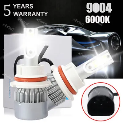 9004 HB1 LED Headlight Kit 2200W 330000LM High Low Dual Beam Bulbs 6500K White • $12.48