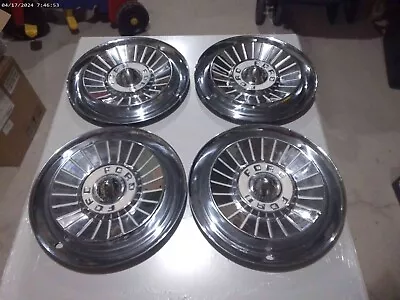 Wheel Covers Set Of 4  Vintage  14  Inch 1957 Ford Fairlane HUB CAPS Used • $104.50