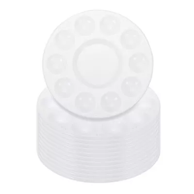 £17.35 • Buy 24pcs 10 Wells Paint Tray Palette Painting Pallet Holder Round For Art White