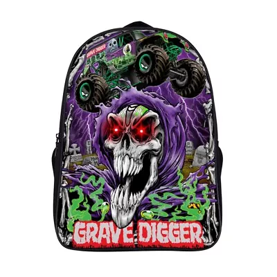 Monster Truck Grave Digger Monster Jam Bags Travel Backpack 11  X 15.7  X 6.3  • $25