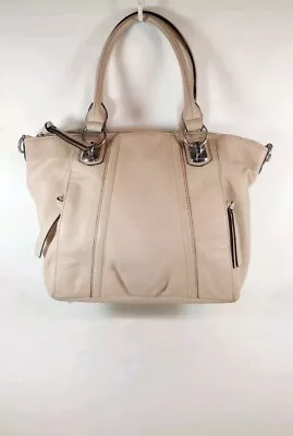 B Makowsky Soft Leather Beige Tote Purse Handbag 12 In Long 16 In Wide  • $26