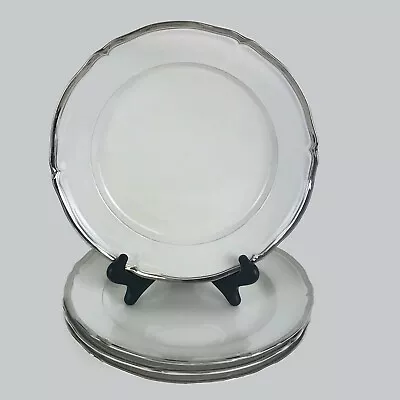 Mikasa Hyde Park Platinum Dinner Plates Four Fine China Dinnerware White 10-1/2  • $109.97