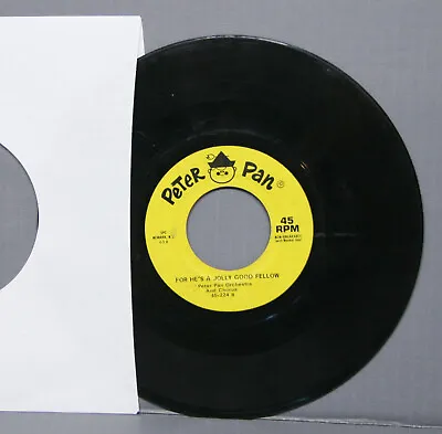 Peter Pan For He's A Jolly Good Fellow Happy Birthday Vintage 45 RPM Tested • $6.50