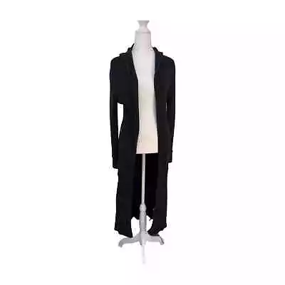 Venus Long Sleeve Hooded Maxi Duster Black Cardigan -- Small • $28