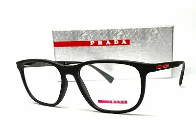 PRADA LINEA ROSSA PS 05LV VYY1O1 Brown Rubber Demo Lens Men's Eyeglasses 55mm • $88.29