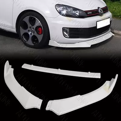 Fit 10-13 Vw Golf Mk6 Gti Painted White Front Bumper Body Splitter Spoiler Lip • $62.24