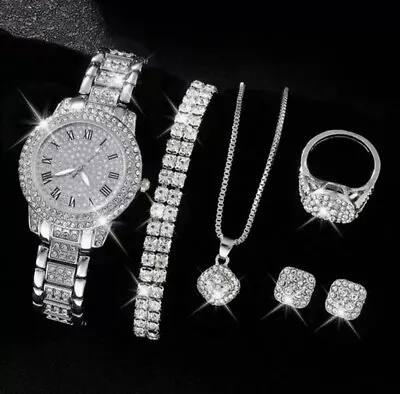 Silver Watch And Bracelets Accessory Set • £20