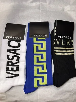 Versace  Logo Socks 3 Pack $375size L • $200