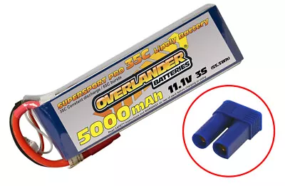 RC LiPo Battery 5000mah 11.1v (3s) LiPo Battery EC5 Plug Overlander RC Car Plane • £64.99