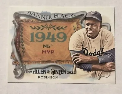 2022 Allen & Ginter Banner Season #BS-9 Jackie Robinson Los Angeles Dodgers • £2