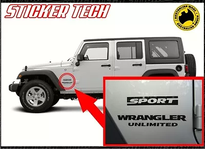 Jeep Wrangler Unlimited Sport Oem Fender Guard Jk Rubicon Vinyl Sticker Decal • $22.50