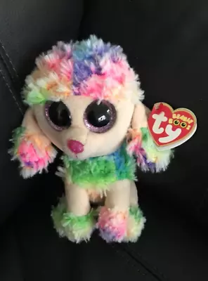 TY Beanie Boos Rainbow Poodle Plush Soft Toy 2018 NEW 15cm • $4.99