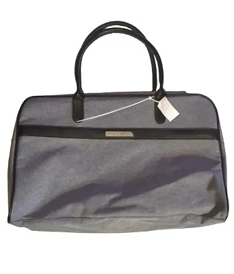 MERCEDES-BENZ Unisex Weekend Travel Bag W/Dbl Handles Gray Black Lightweight EUC • $44.99