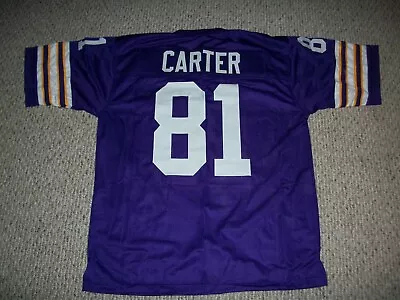 ANTHONY CARTER Unsigned Custom Minnesota Sewn Purple Football Jersey Sz S-3XL • $38.05