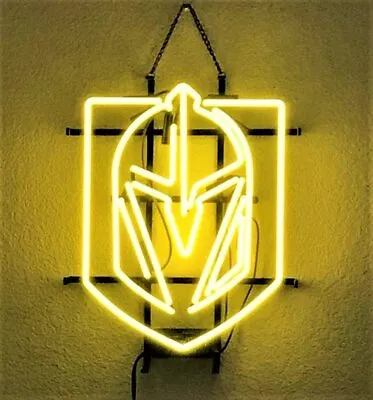 Vegas Golden Knights Logo 20 X16  Neon Light Sign Lamp Wall Decor Bar • $130.79