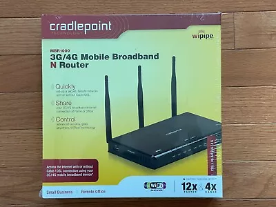 NEW Cradlepoint Technology MBR1000 3G/4G Mobile Wireless Broadband N Router WiFi • $30