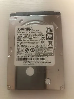Toshiba MQ01ACF050 500GB SATA 7200rpm Hard Drive • £10