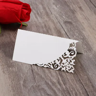 £8.56 • Buy  100 Pcs Table Place Cards Birthday White Fashion Unique Rose