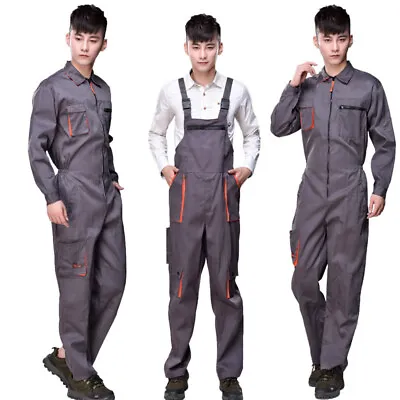 £21.59 • Buy Mens Workwear Overalls Suit Coveralls Mechanics Boilersuit Repair Work Clothes