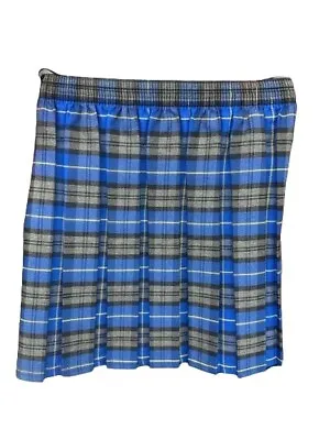 Girls TARTAN Box Pleated Skirt Fully Elasticated Waist Skirt Kids Uniform 2/14 • £14.99