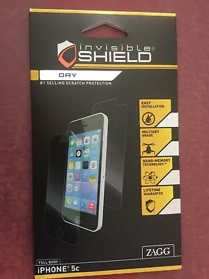 New Sealed Zagg Invisible Shield Dry Full Body Screen Protector For IPhone 5C • $7