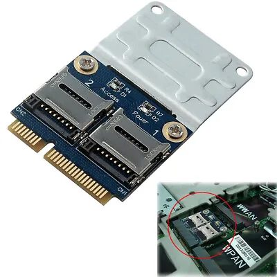 Mini PCI-E PCIE Memory Card Adapter PCI-E To Dual TF SDHC SDXC Reader Converter • $14.90