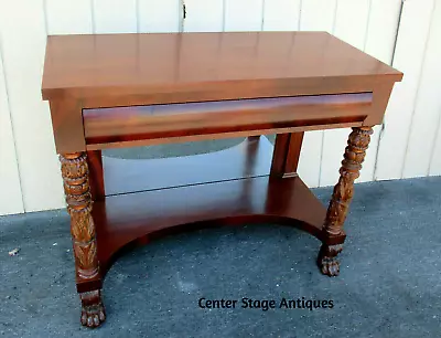 63725   Antique Empire Buffet Sideboard Server Console Cabinet • $775