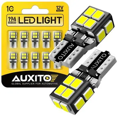 10x AUXITO Super Bright Canbus T10 194 168 LED Light Bulb Xenon White 14SMD 2835 • $13.99