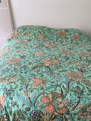 £42 • Buy Kantha (Indian Embroidery) Vintqge Throw/bedspread