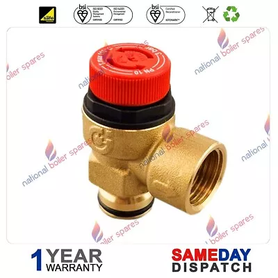 Baxi Mega Flow System 15HE 18HE 24HE 28HE 32HE Pressure Relief Valve PRV 248056 • £15.45