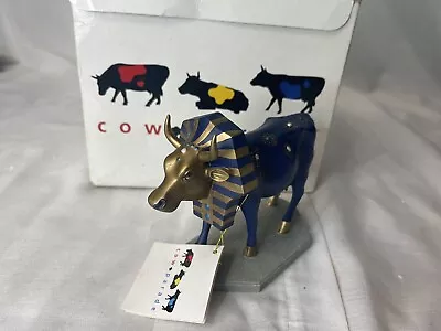 Vintage Cow Parade TutanCowman Egyptian King RARE Figurine W/Box • £33.25