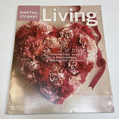 Martha Stewart Living Magazine Feb 2001 Valentine's Day Brioche Crocus Pasta Ivy • $9.99