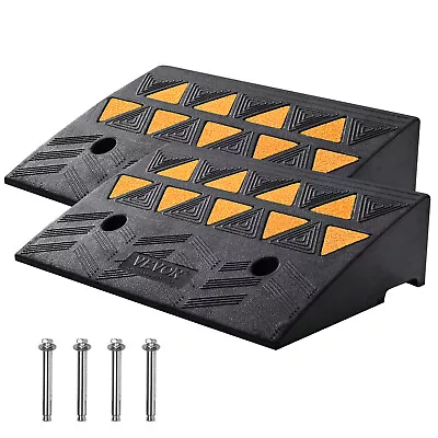 VEVOR Rubber Curb Ramp Driveway Ramp For Curb 2 Pack 12.7 Cm Rise 15 Tons Load • $101.99