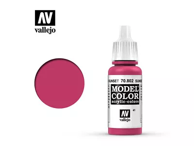 Vallejo Model Color Paint - Sunset Red 17ml - 70.802 • £2.95