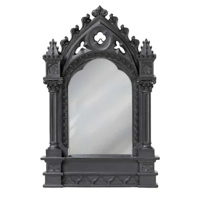 £24.99 • Buy ALCHEMY GOTHIC CATHEDRIC MIRROR Black Ornate Catherdral Wall Hanging / Table Top