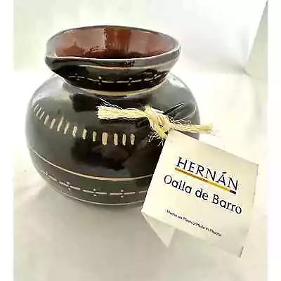 $38 • Buy Mexican Hot Chocolate Clay Pot Soup Tea Hernan Oalla De Barro NEW Oven Cooktop