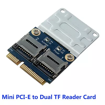 Mini PCI-E PCIE Memory Card Adapter PCI-E To Dual TF SDHC SDXC Reader Converter • $15.99