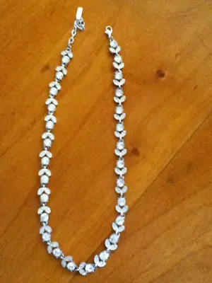 Vintage Napier Rhinestone Necklace Beautiful Looks Like Litle Flowers 17  Long • $6.99