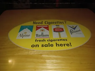 1960 Cigarettes Advertising Vinyl Dbl Side Window Decal  AlpinePhilip Morris • $28