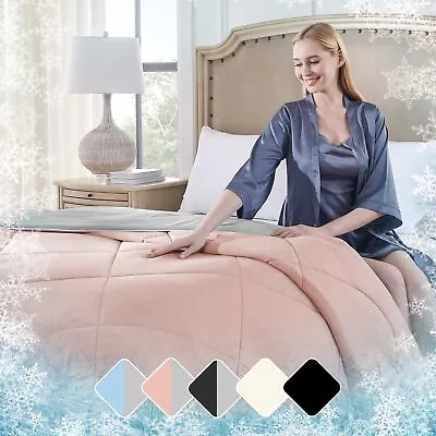 UNIKOME Reversible Summer Cooling Comforter King Size Dual-Sided Lightweight... • $106.17