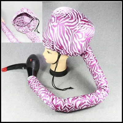 Salon Quick Hair Dryer Cap Bonnet Hood Hat Attachment Perm Helmet Hair Steamer • £6.38