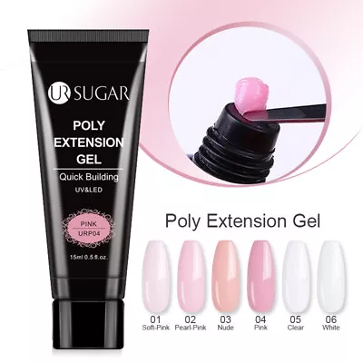 £4.99 • Buy UR SUGAR Nail Art Quick Extension Set Poly Builder UV Gel Kit Jelly Crystal UK